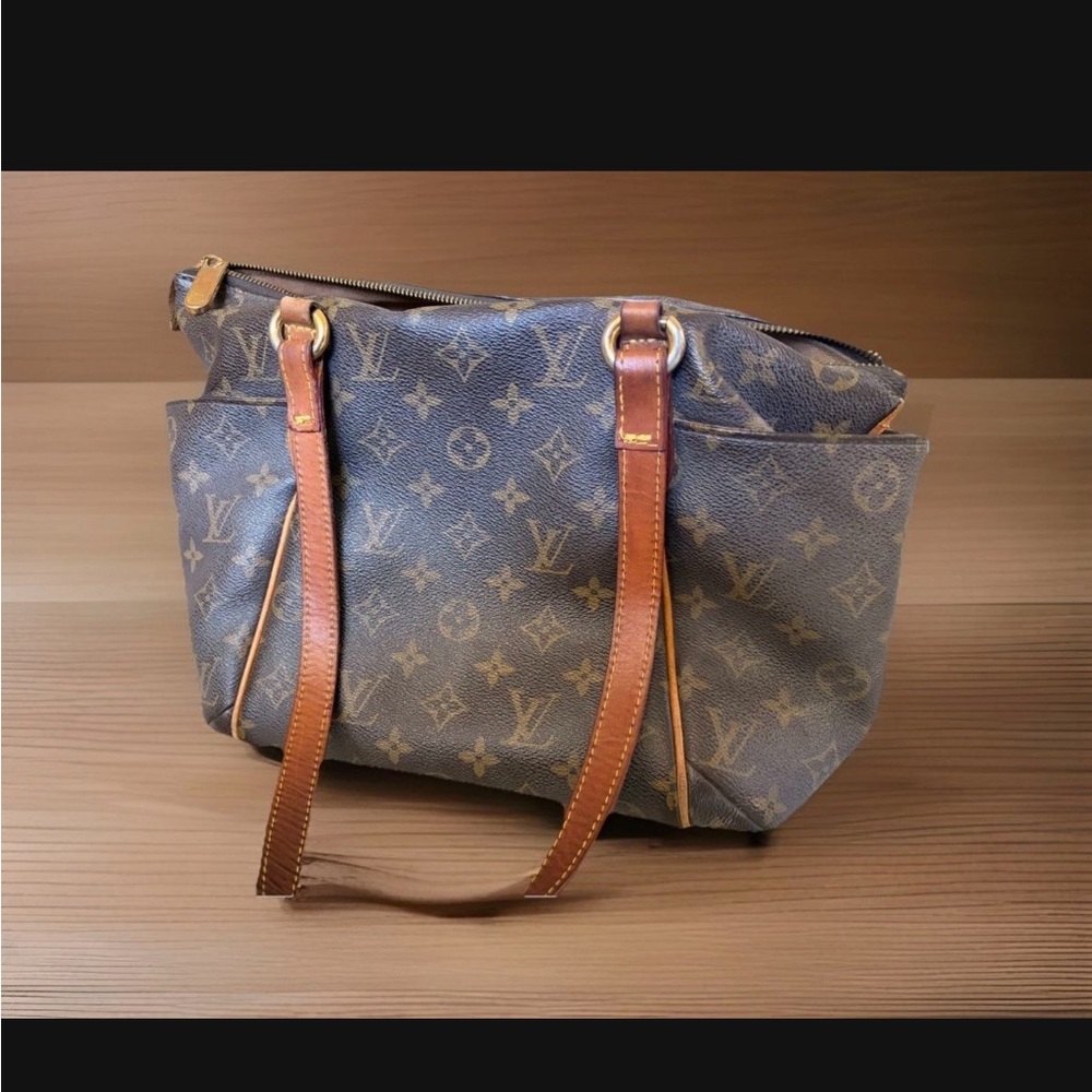 Louis Vuitton Blue and Brown Monogram Shoulder Bag